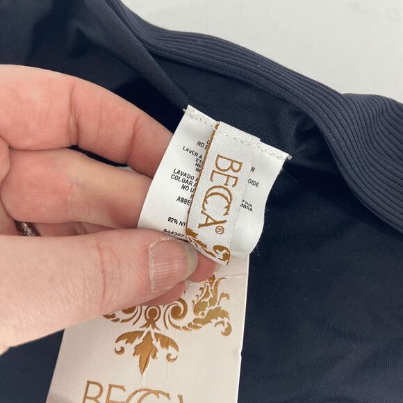 Becca American Fit Womens Black New Ribbed Bikini Bottom US Small - Picture 8 of 8